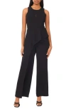Halogen ® Asymmetrical Peplum Jumpsuit In Black