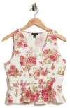 Halogen ® Babydoll Peplum Shell In Multi