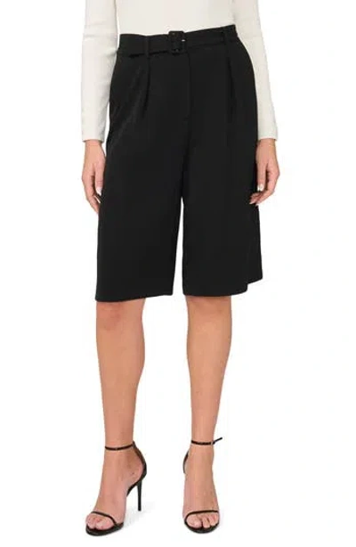 Halogen ® Belted Pleated Bermuda Shorts In Black