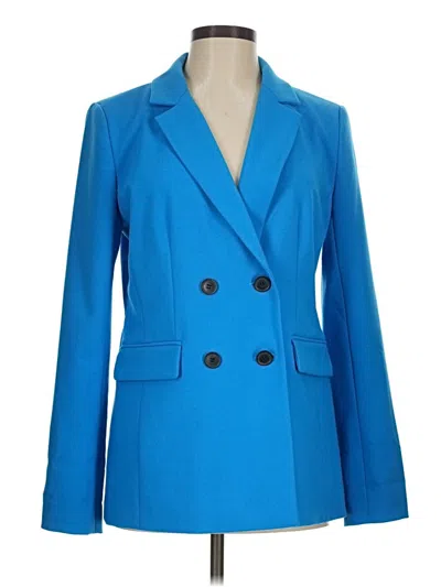 Pre-owned Halogen Blazer Jacket In Blue
