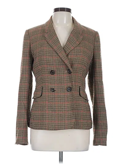 Pre-owned Halogen Blazer Jacket In Brown