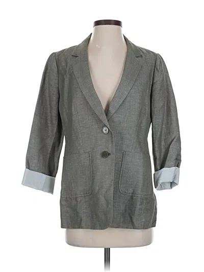Pre-owned Halogen Blazer Jacket In Gray