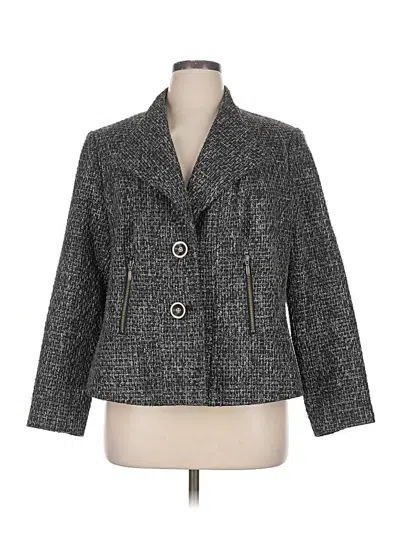 Pre-owned Halogen Blazer Jacket In Gray