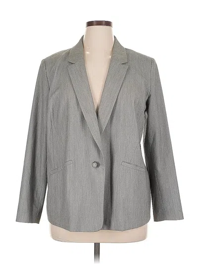 Pre-owned Halogen Blazer Jacket In Gray