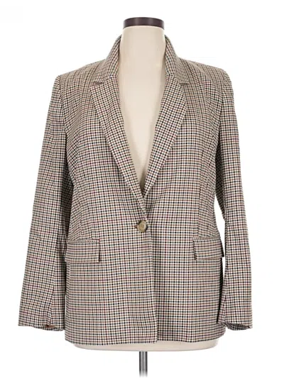 Pre-owned Halogen Blazer Jacket In Ivory
