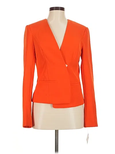 Pre-owned Halogen Blazer Jacket In Orange
