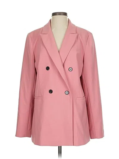 Pre-owned Halogen Blazer Jacket In Pink
