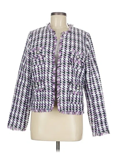 Pre-owned Halogen Blazer Jacket In Purple