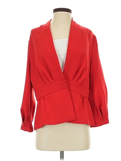 Pre-owned Halogen Blazer Jacket In Red