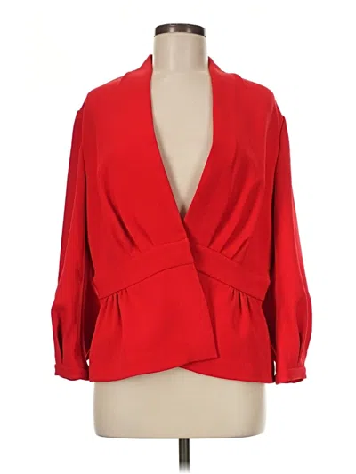 Pre-owned Halogen Blazer Jacket In Red