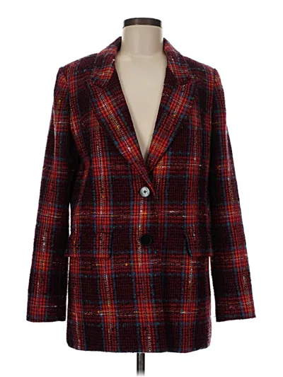 Pre-owned Halogen Blazer Jacket In Red