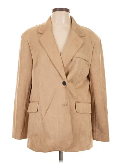 Pre-owned Halogen Blazer Jacket In Tan