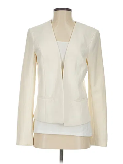 Pre-owned Halogen Blazer Jacket In White