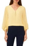 Halogen Blouson Sleeve V-neck Popover Top In Sunshine