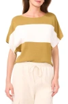 Halogen ® Boat Neck Drop Shoulder Top In Golden Olive Green