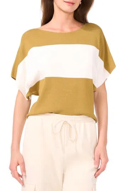 Halogen ® Boat Neck Drop Shoulder Top In Golden Olive Green