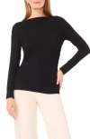Halogen ® Boat Neck Long Sleeve Top In Black