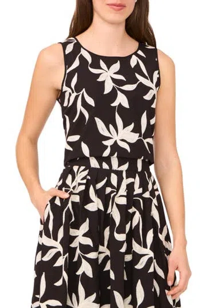 Halogen ® Botanical Embellished Sleeveless Shell In Black
