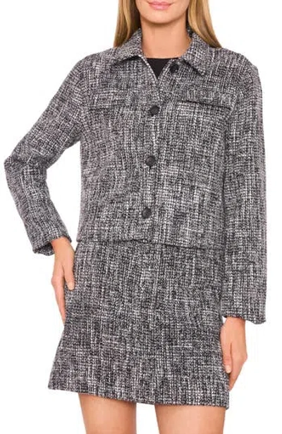 Halogen ® Boxy Tweed Jacket In Black