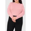 Halogen ® Button Cuff Cotton Blend Sweater In Pink