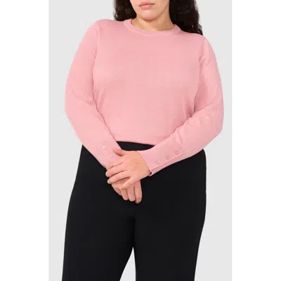 Halogen ® Button Cuff Cotton Blend Sweater