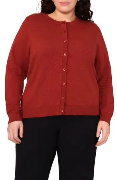 Halogen ® Button Front Cardigan In Brown
