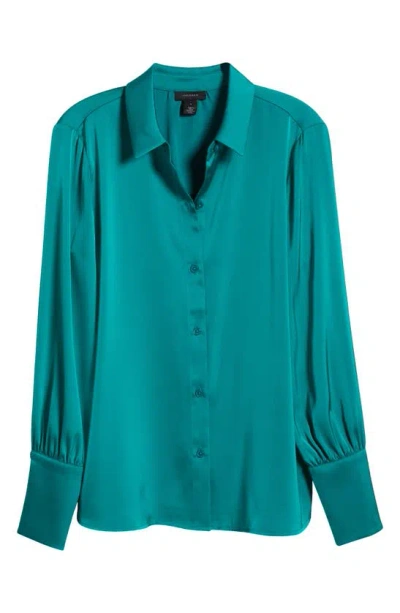 Halogen Button-up Shirt In Miami Green