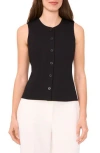 Halogen ® Button-up Vest In Rich Black 060