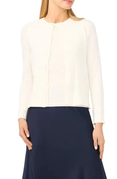 Halogen ® Cable Stitch Cotton Cardigan In Neutral