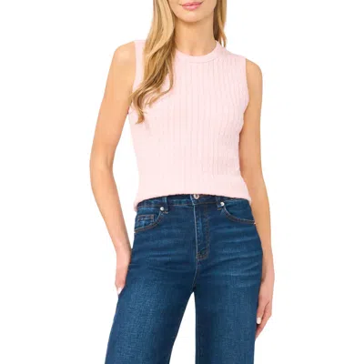 Halogen ® Cable Stitch Cotton Sweater Tank In Pink