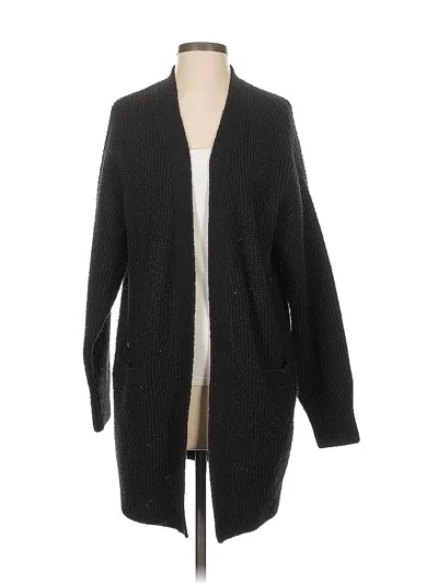 Pre-owned Halogen Cardigan Sweater In Black