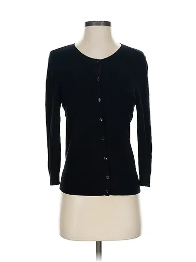 Pre-owned Halogen Cardigan Sweater In Black