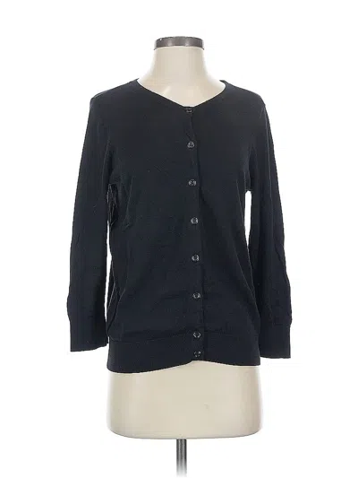 Pre-owned Halogen Cardigan Sweater In Black