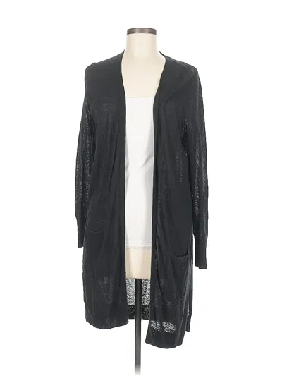 Pre-owned Halogen Cardigan Sweater In Black