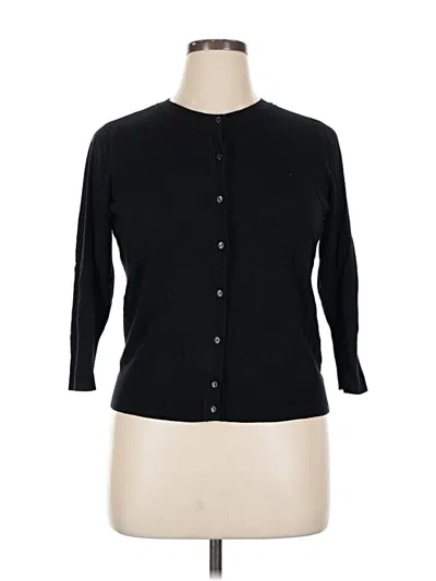 Pre-owned Halogen Cardigan Sweater In Black