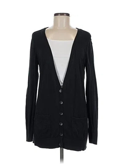 Pre-owned Halogen Cardigan Sweater In Black
