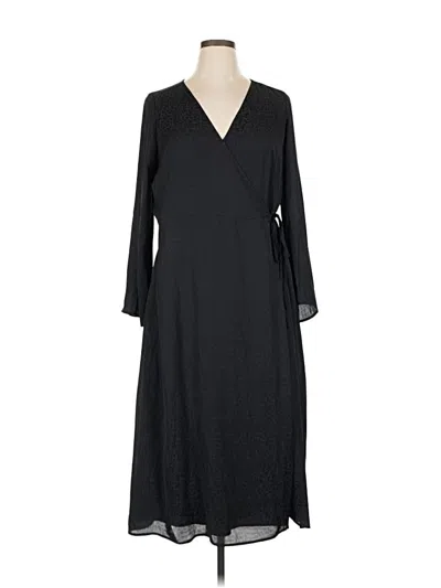 Pre-owned Halogen Cardigan Sweater In Black