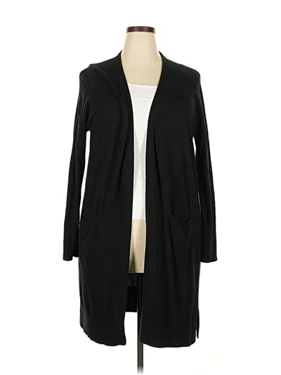 Pre-owned Halogen Cardigan Sweater In Black