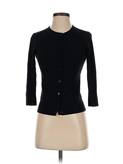 Pre-owned Halogen Cardigan Sweater In Black
