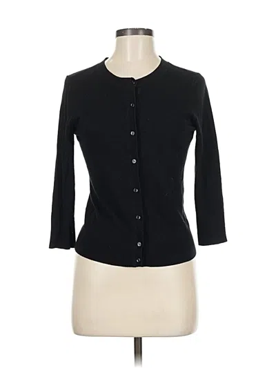 Pre-owned Halogen Cardigan Sweater In Black