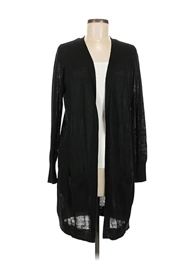 Pre-owned Halogen Cardigan Sweater In Black