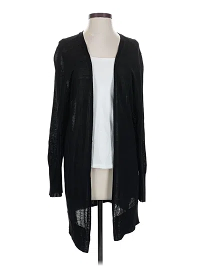 Pre-owned Halogen Cardigan Sweater In Black