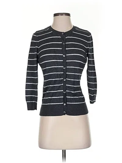 Pre-owned Halogen Cardigan Sweater In Black