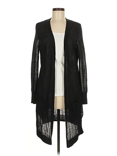 Pre-owned Halogen Cardigan Sweater In Black