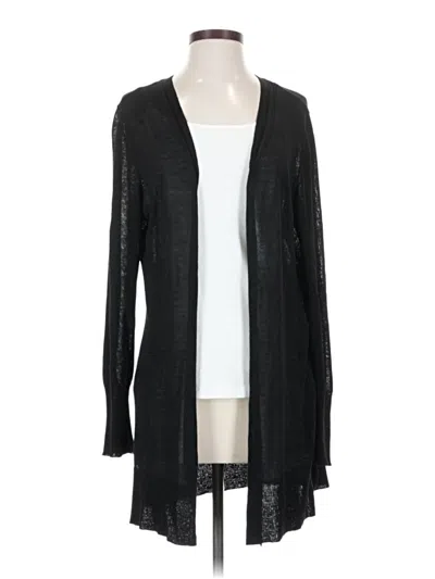 Pre-owned Halogen Cardigan Sweater In Black