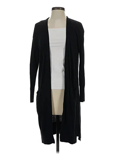 Pre-owned Halogen Cardigan Sweater In Black