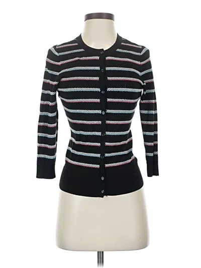 Pre-owned Halogen Cardigan Sweater In Black