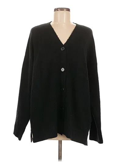 Pre-owned Halogen Cardigan Sweater In Black