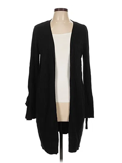 Pre-owned Halogen Cardigan Sweater In Black