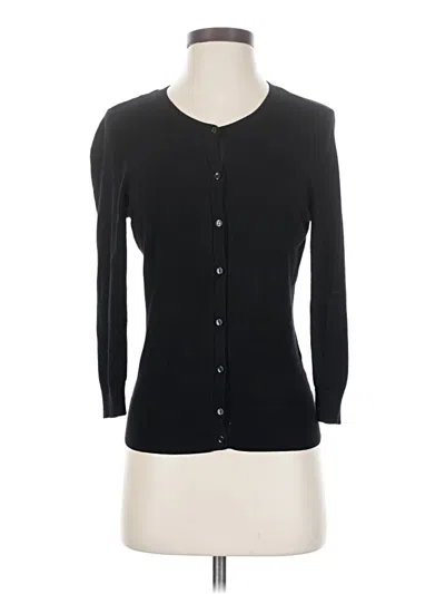 Pre-owned Halogen Cardigan Sweater In Black